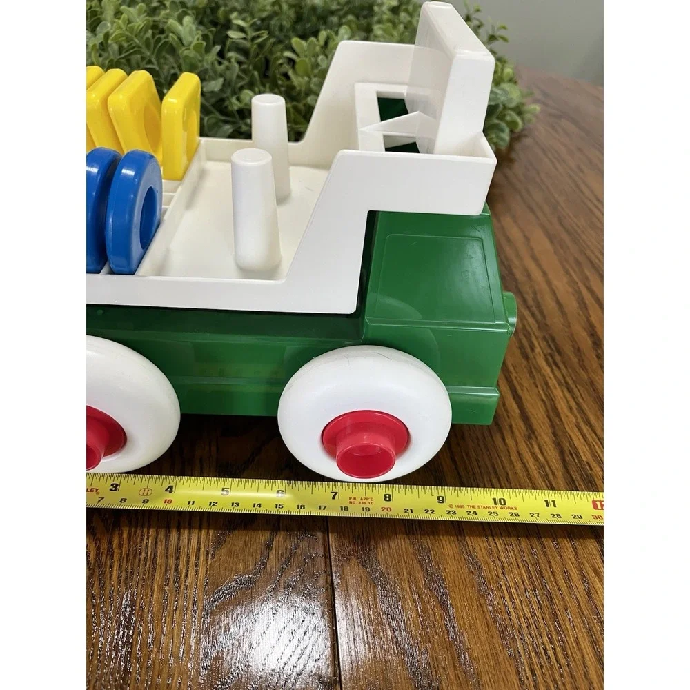 Stack &‎ Dump Truck with 10 Shapes - 1983 Johnson & Johnson Vintage Plastic Toy